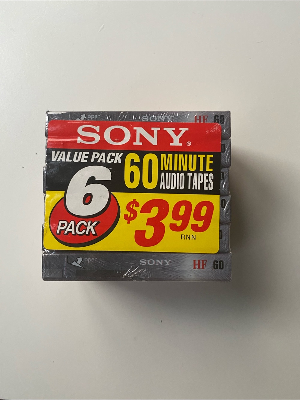 Sony HF 60 High Fidelity Blank Audio Cassette Tape 6 Pack New and Sealed